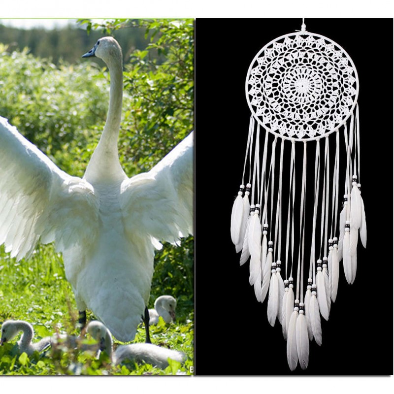 White Decorative Pattern Dream Catcher Wall Hanging Home Car Decor Craft