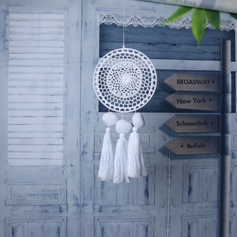Fringed Lace Flower Dream Catcher Home Car Wall Hanging Decoration Craft