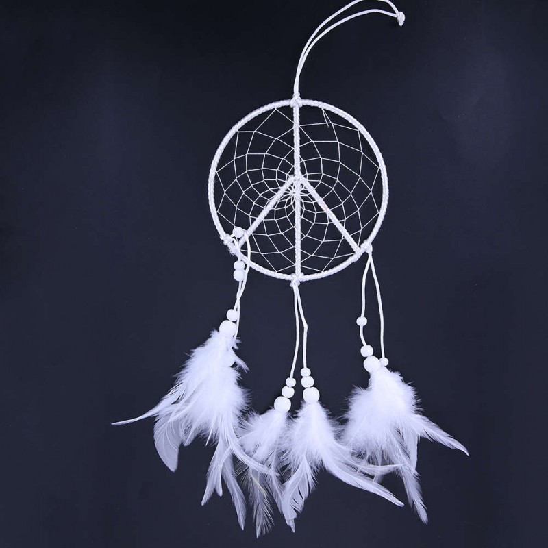 White Feather Dream Catcher Feather Car Wall Hanging Decor Craft
