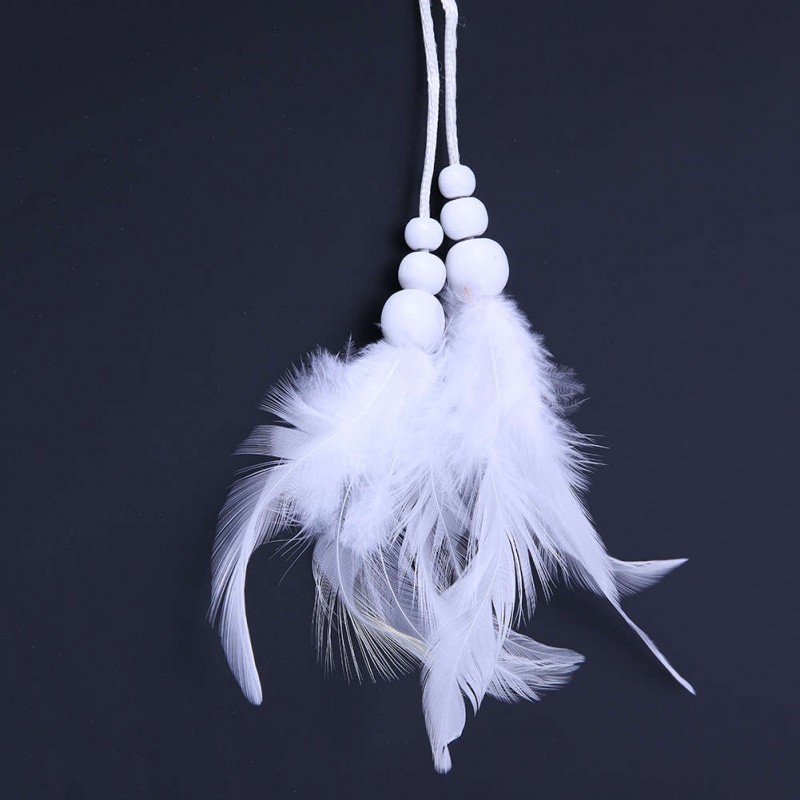 White Feather Dream Catcher Feather Car Wall Hanging Decor Craft