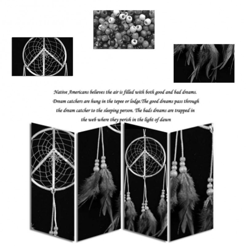White Feather Dream Catcher Feather Car Wall Hanging Decor Craft