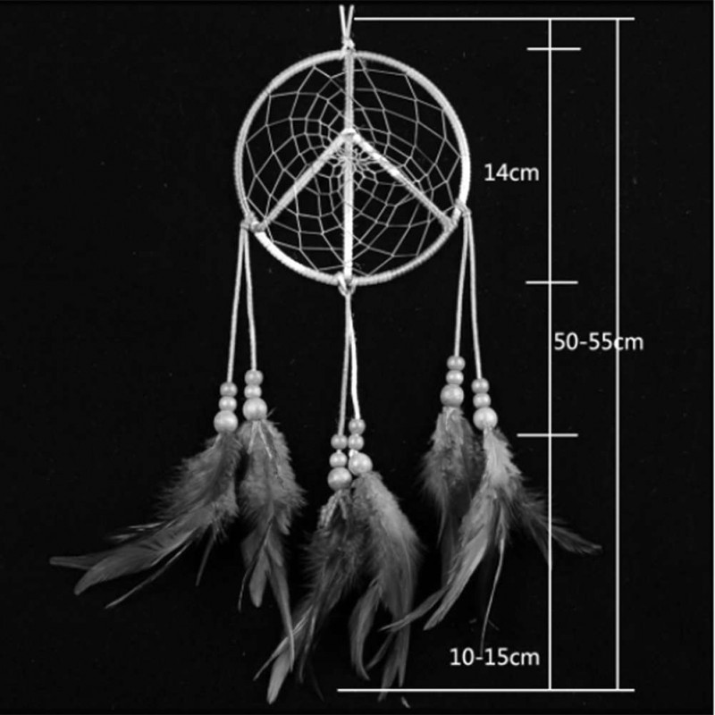 White Feather Dream Catcher Feather Car Wall Hanging Decor Craft