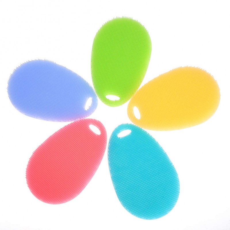 5pcs Creative Waterdrop Multi-function Antibacterial Silicone Washing Brush