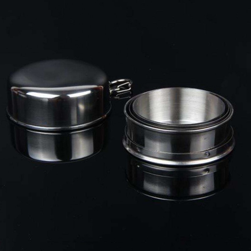 Big Travel Portable Retractable Metal Wine Folding Cup