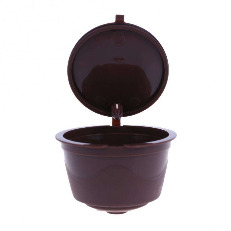 3pcs/Set Coffee Capsules Refillable for Dolce Gusto 2nd Filters(Brown)