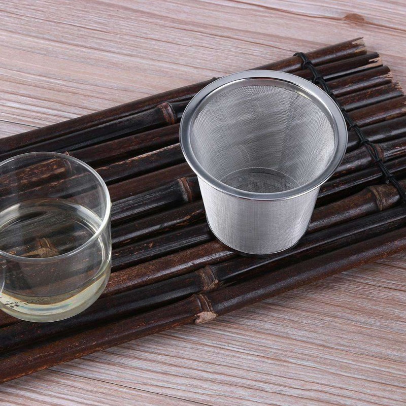Reusable Mesh Infuser Tea Strainer Metal Tea Leaf Spice Filter for Teapot