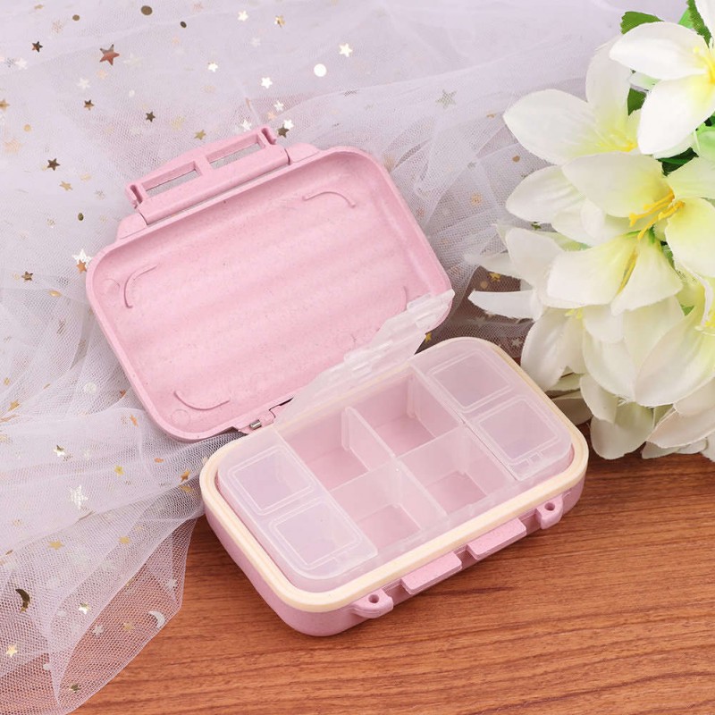Portable Mini 8grids Pill Case Container Tablet Medicine Organizer