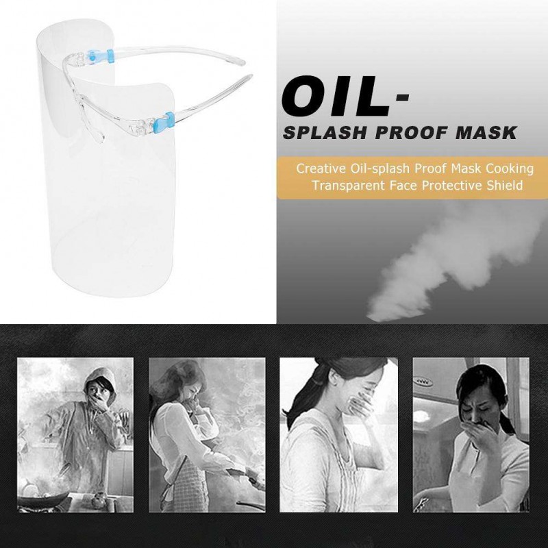 Creative Oil-splash Proof Mask Cooking Face Protective Shield (Transparent)